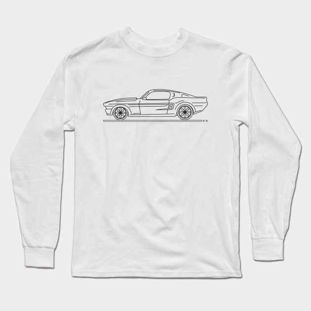 Classic Car B Long Sleeve T-Shirt by garistipis
